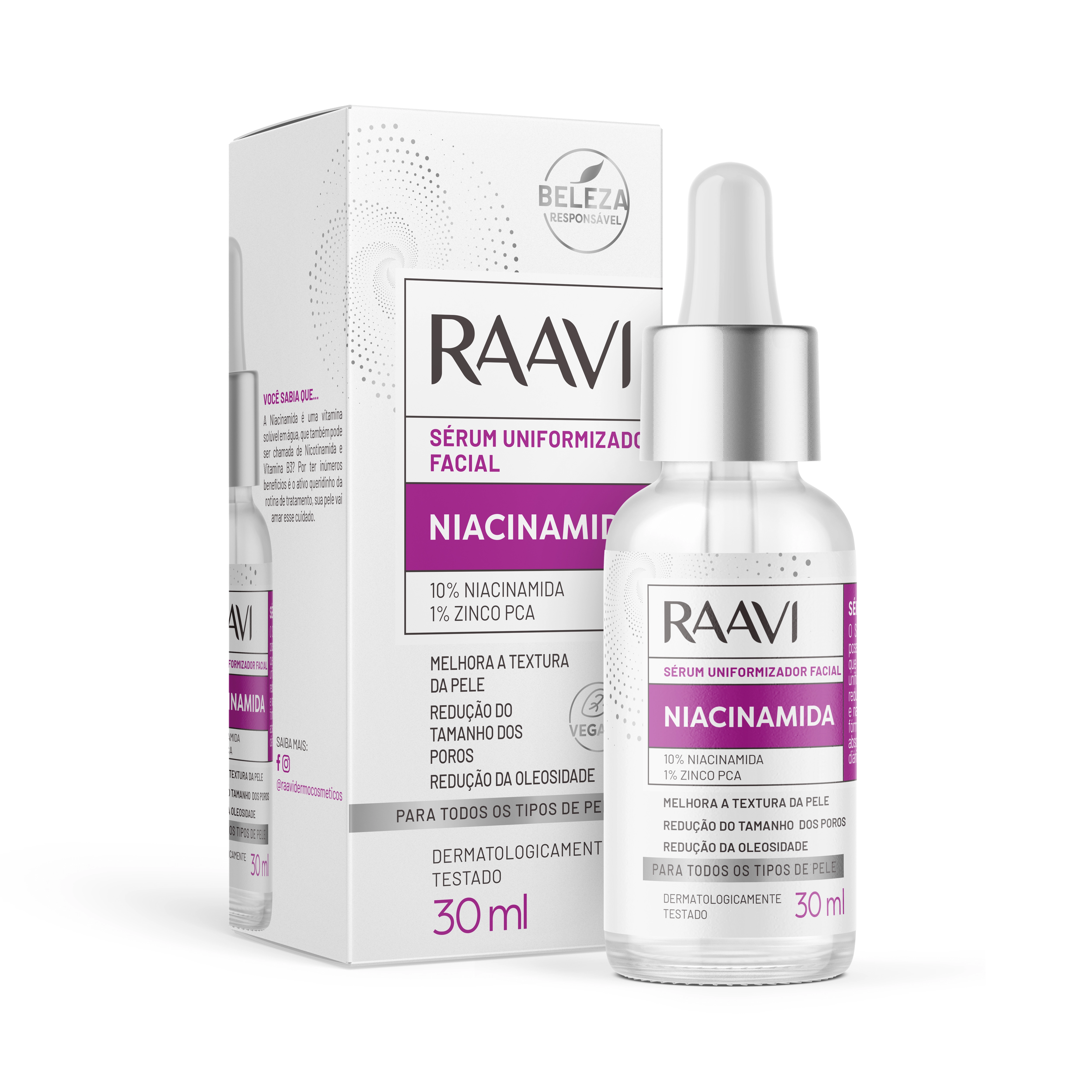 Serum Facial Raavi Uniformizador Niacinamida 30ml