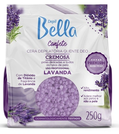 Cera Depil Bella 250g Confete Lavanda