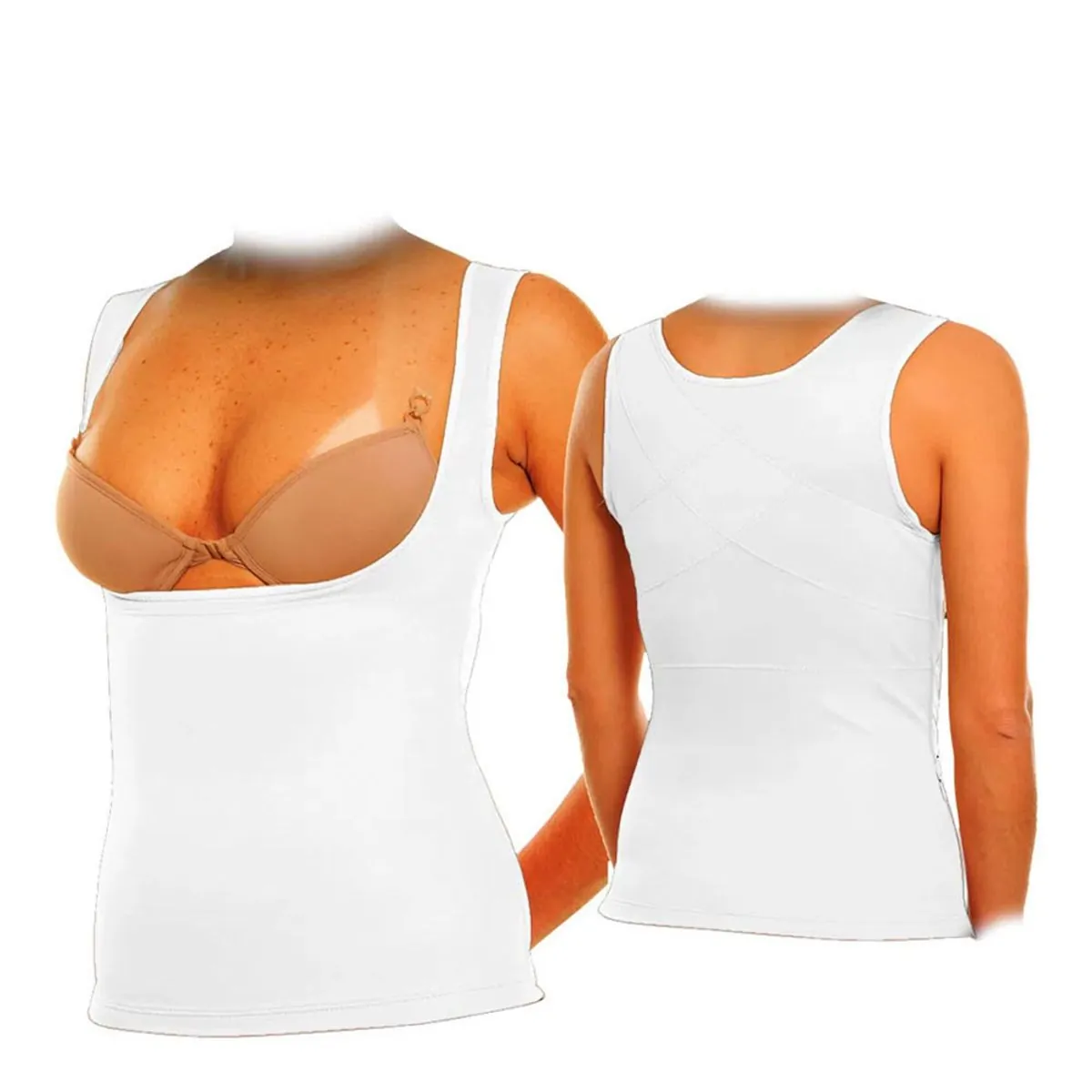 Cinta Modeladora e Postural Feminina Branco PP - Ideal