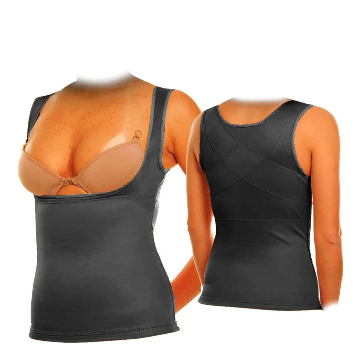 Cinta Modeladora e Postural Feminina Preto M - Ideal