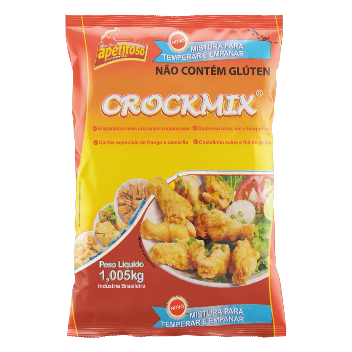 Farinha Para Empanar Apetitoso Alimentos Crockmix Pacote 1,005kg