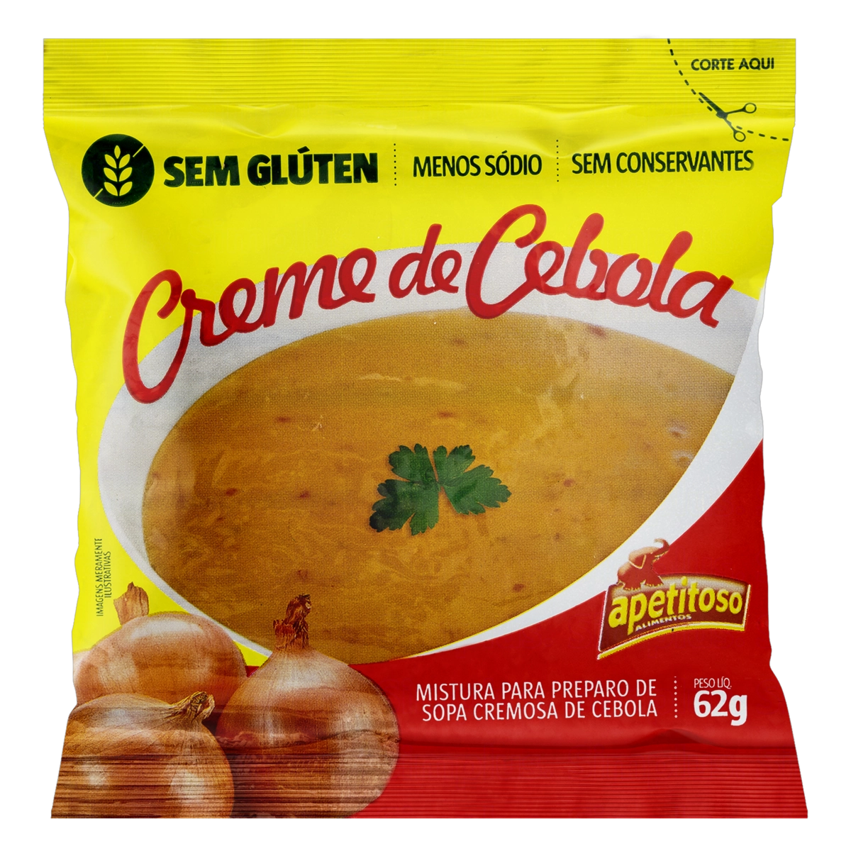 Creme Cebola Apetitoso Alimentos Pacote 62g