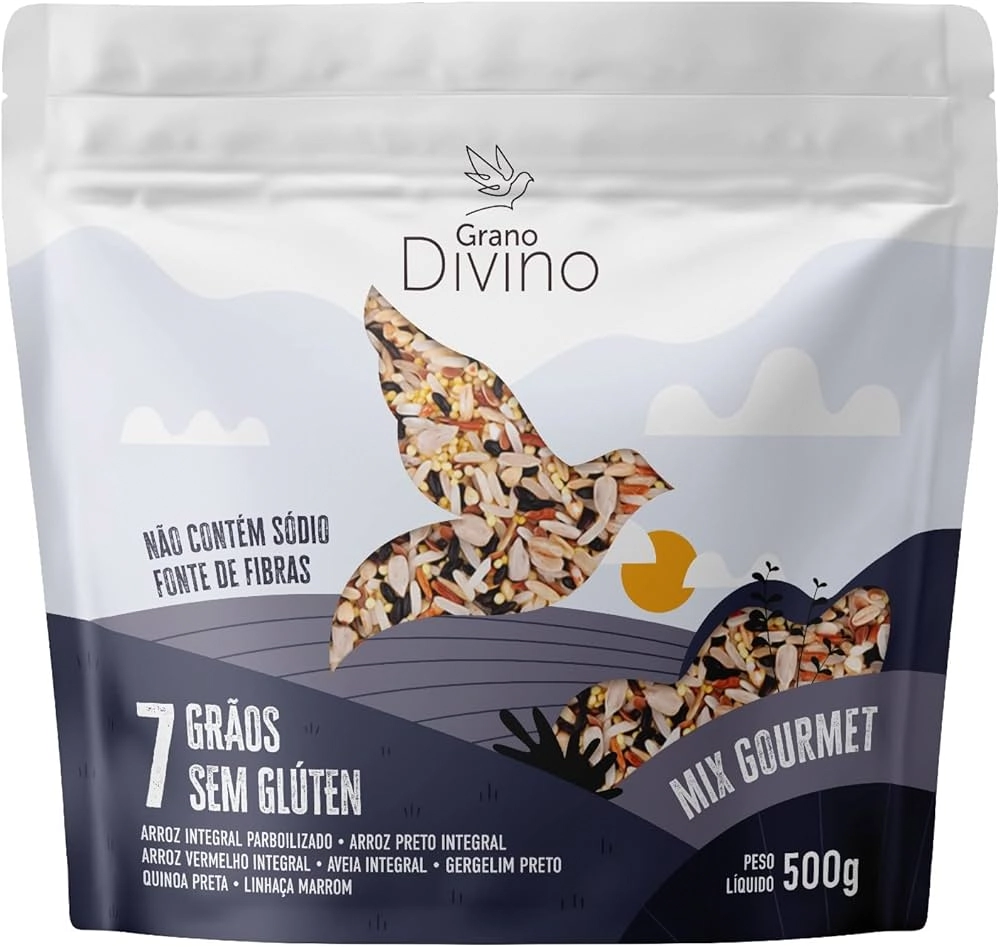 Arroz 7 Grãos Mix Gourmet Sem Glúten Grano Divino 500g