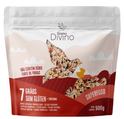Arroz 7 Grãos Curcuma Superfood Grano Divino 500g