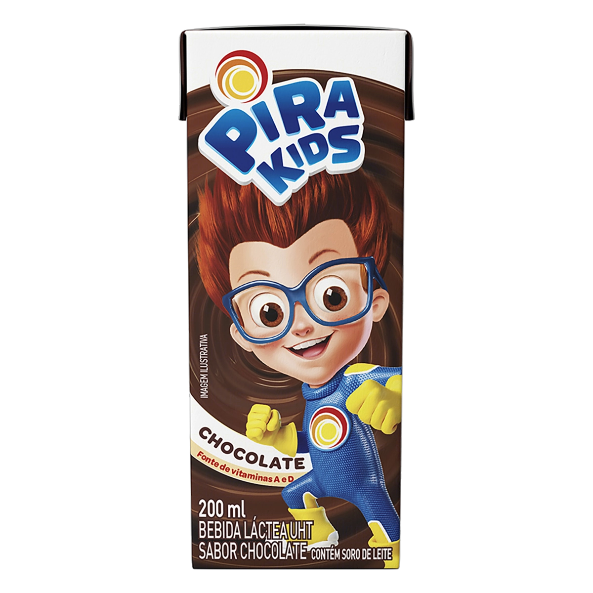 Bebida Láctea Uht Chocolate Pirakids Caixa 200ml