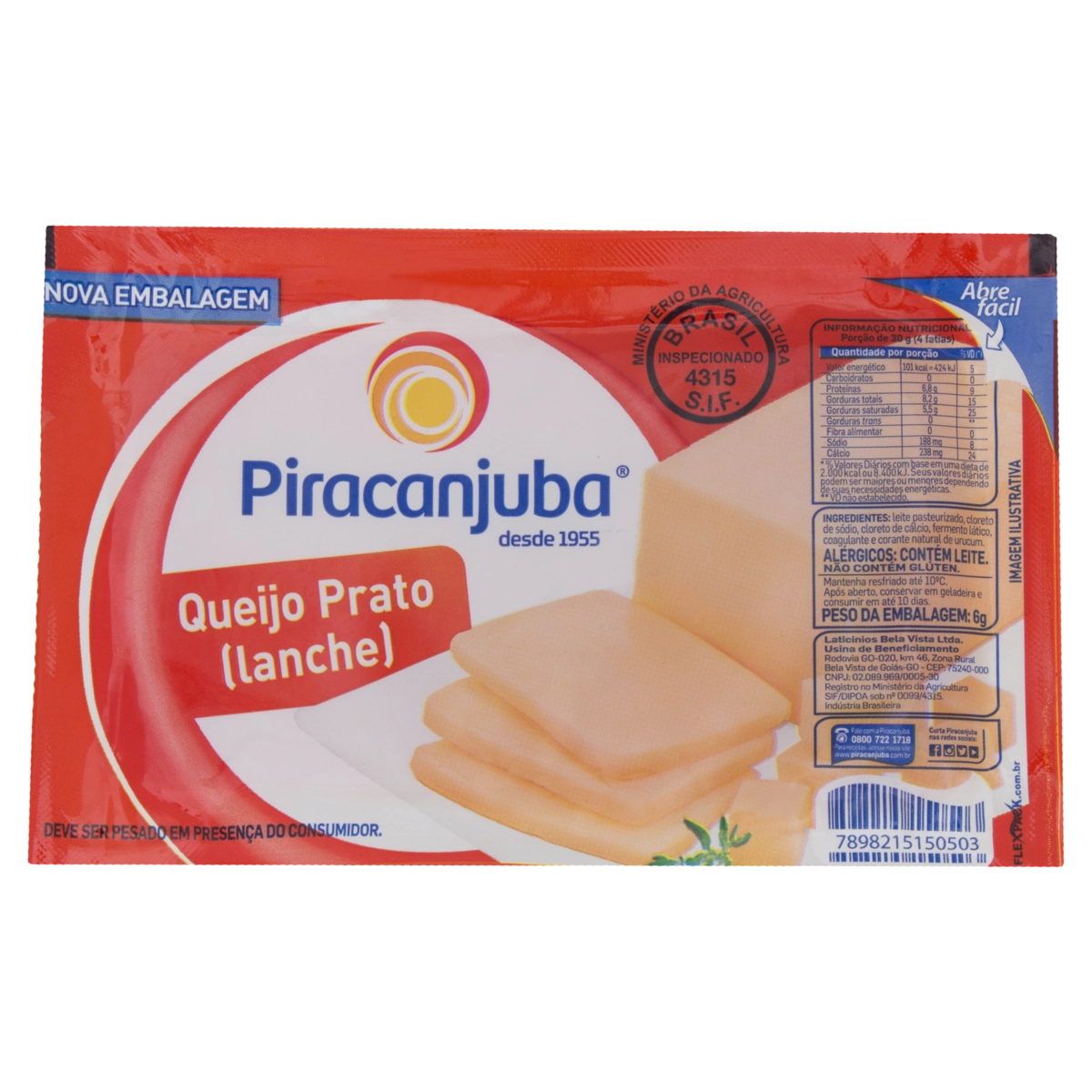 Queijo Prato Piracanjuba