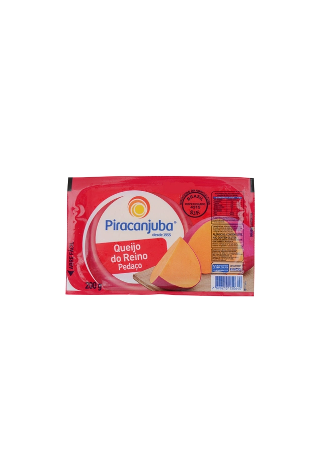 Queijo Reino Em Pedaço Piracanjuba 200g
