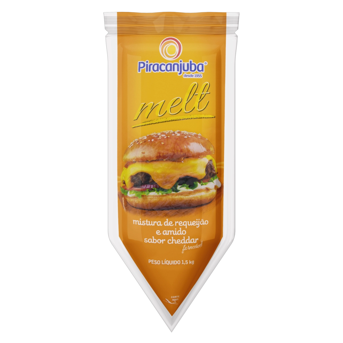 Mistura De Requeijão Com Amido Cheddar Culinário Piracanjuba Bisnaga 1,5kg