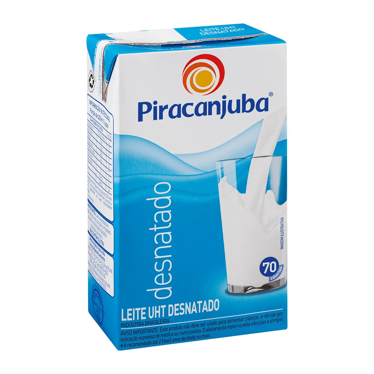 Leite Uht Desnatado Piracanjuba Caixa 1l