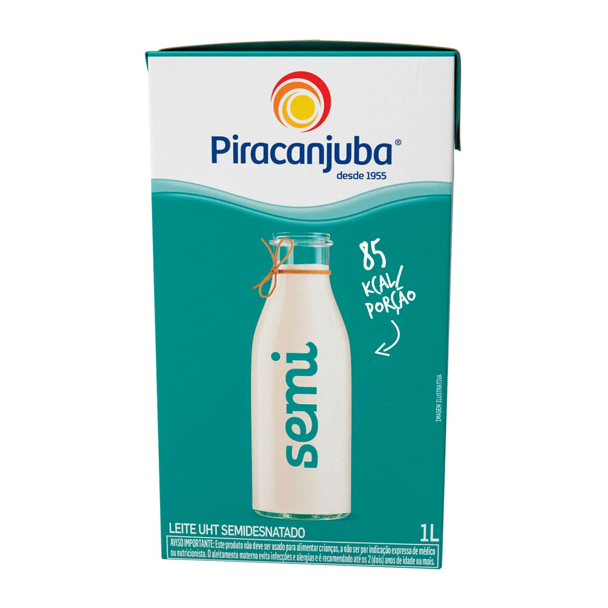 Leite Uht Semidesnatado Piracanjuba Caixa 1l