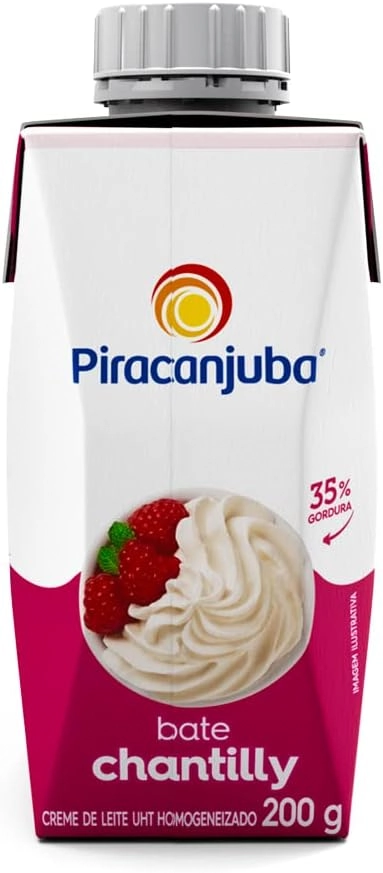 Creme De Leite Uht Bate Chantilly Piracanjuba Caixa Com Tampa 200g