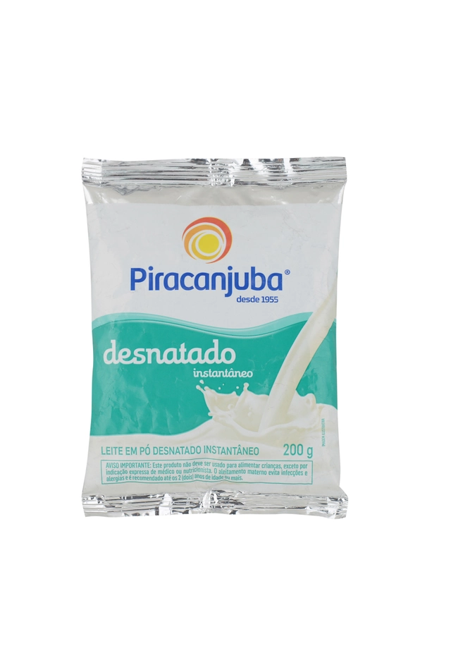 Leite Pó Instantâneo Desnatado Piracanjuba Pacote 200g