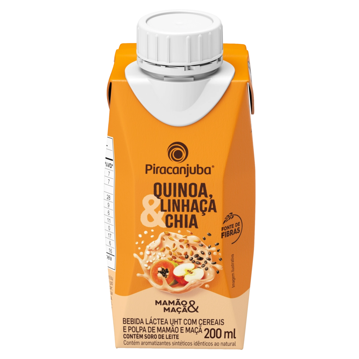 Bebida Quinoa com Cereais Piracanjuba Mamão e Maçã 200ml