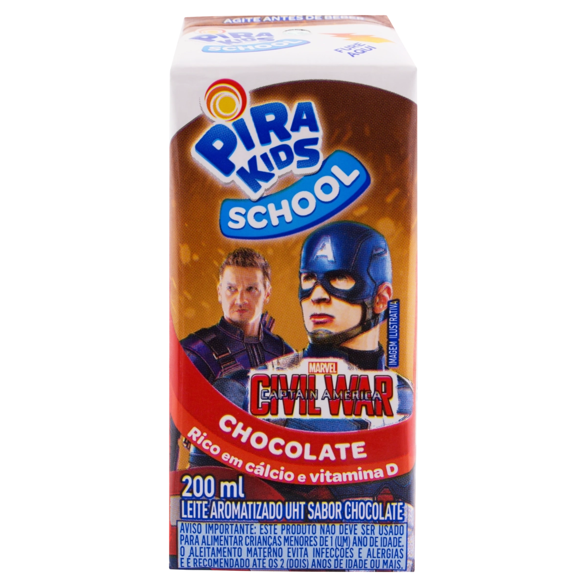 Leite Uht Aromatizado Chocolate Pirakids School Caixa 200ml