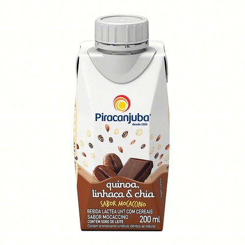 Bebida Láctea Uht Mocaccino Com Quinoa, Linhaça E Chia Piracanjuba Caixa 200ml