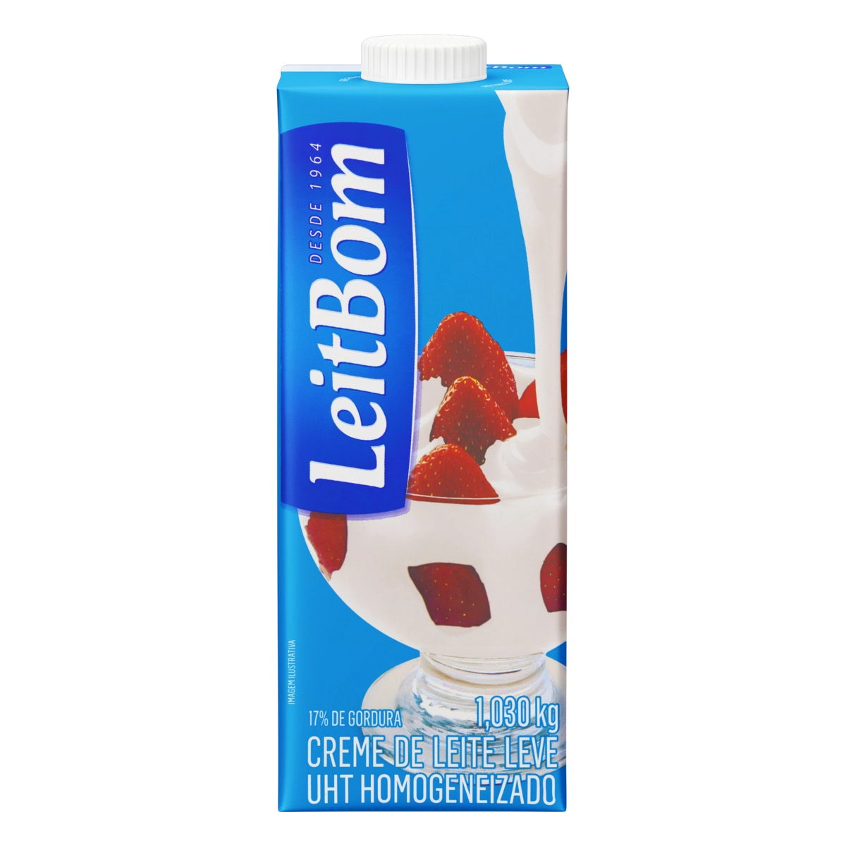 Creme De Leite Uht Leve Homogeneizado Com Tampa Leitbom Caixa 1,030kg