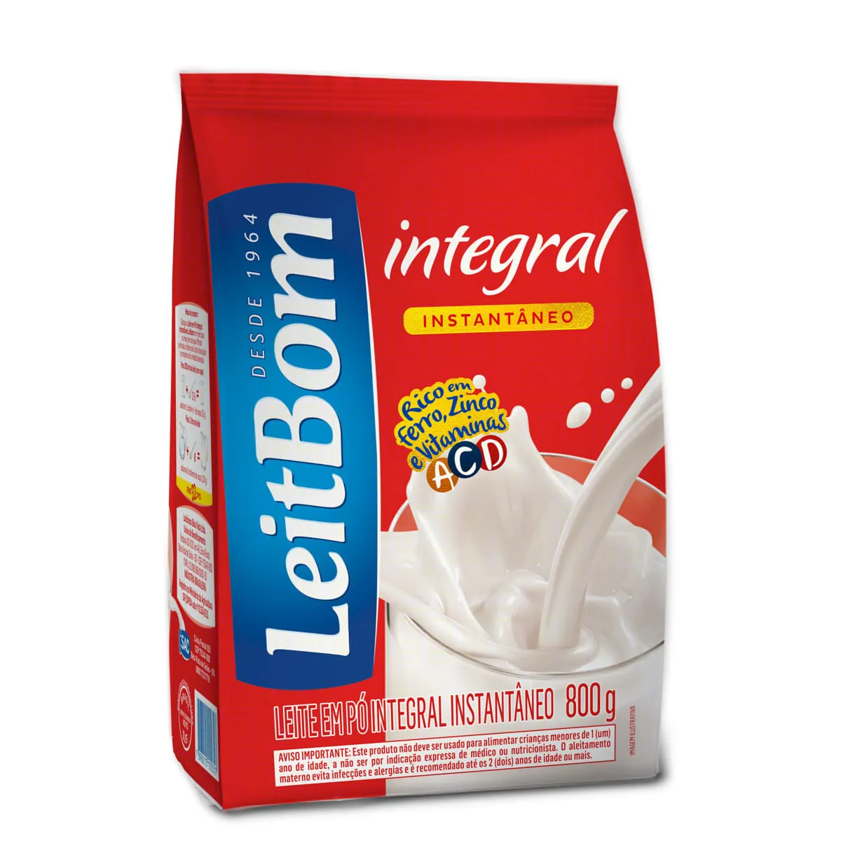 Leite Pó Instantâneo Integral Leitbom Pacote 800g