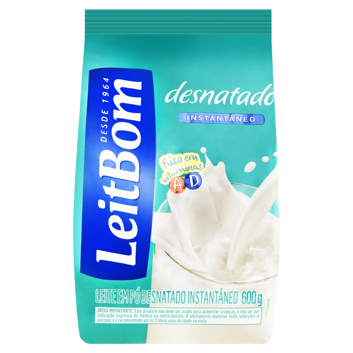 Leite Pó Instantâneo Desnatado Leitbom Pacote 600g