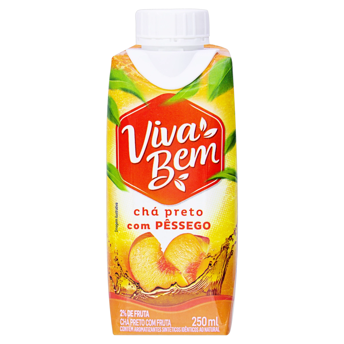 Chá Preto Pêssego Viva Bem Caixa 250ml