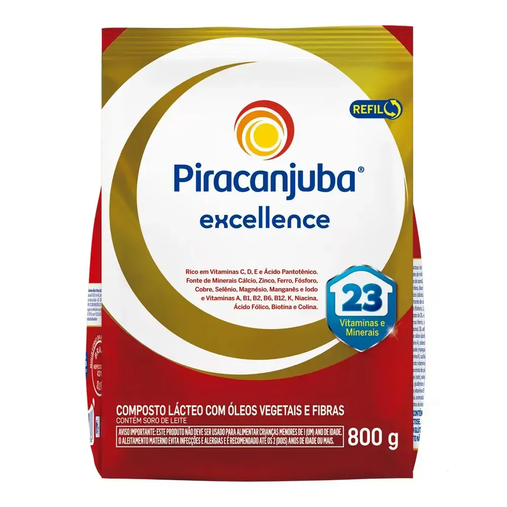 Composto Lácteo Piracanjuba Excellence Pacote 800g Refil