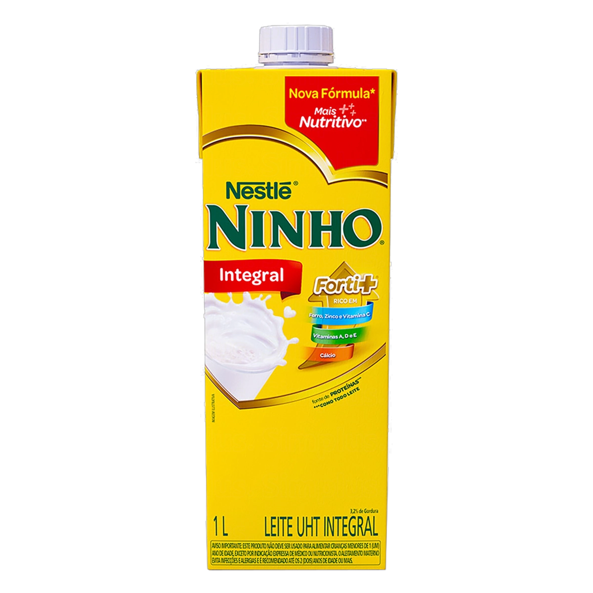 Leite Uht Integral Ninho Forti Caixa Com Tampa 1l