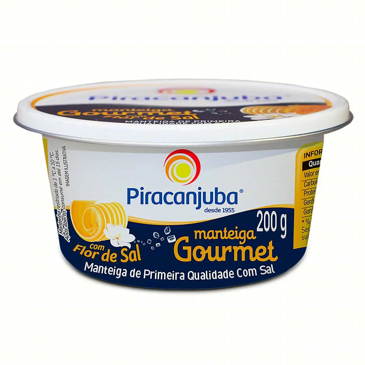 Manteiga de Primeira Qualidade com Flor de Sal Piracanjuba Gourmet Pote 200g
