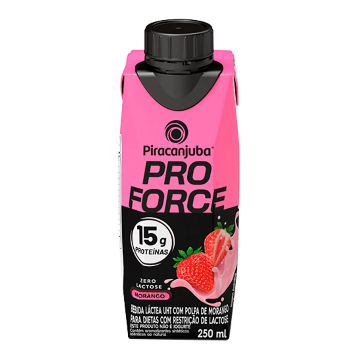Bebida Láctea Uht Morango Zero Lactose Piracanjuba Whey Caixa 250ml