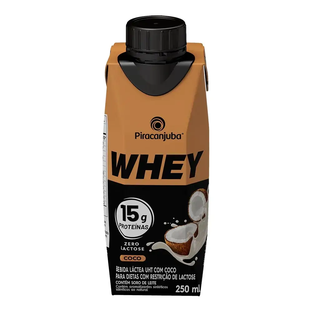 Bebida Láctea Uht Coco Zero Lactose Piracanjuba Whey Caixa 250ml