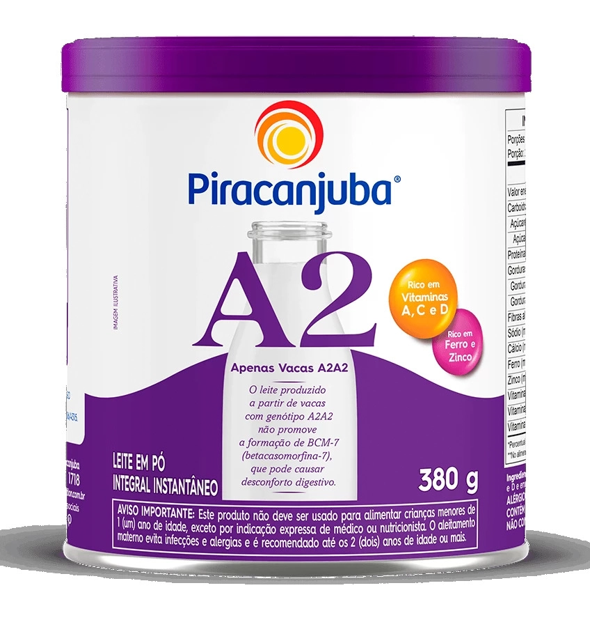 Leite Pó Instantâneo Tipo A2A2 Integral Piracanjuba Lata 380g