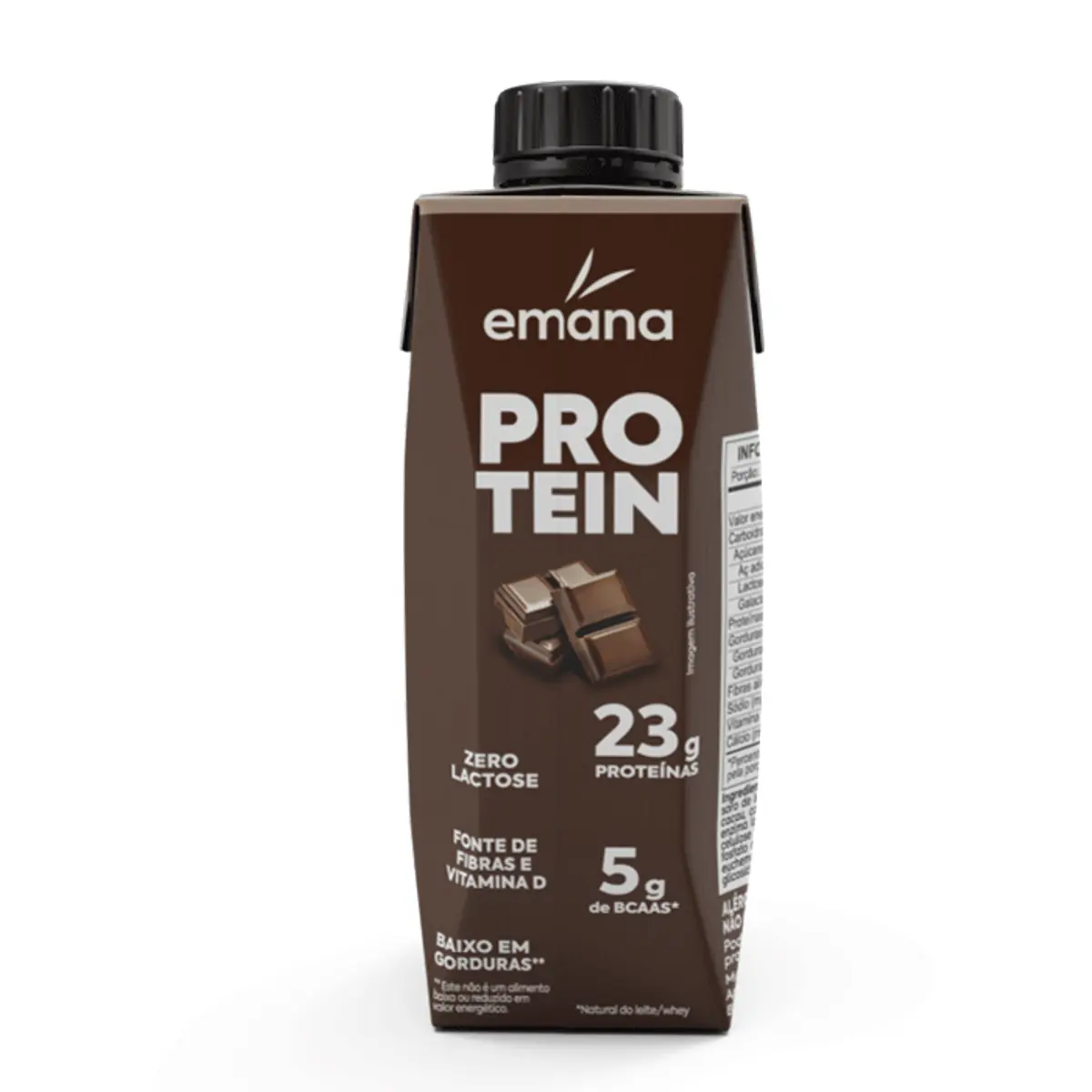 Bebida Láctea Uht Cacau Zero Lactose Emana Protein Caixa 250ml