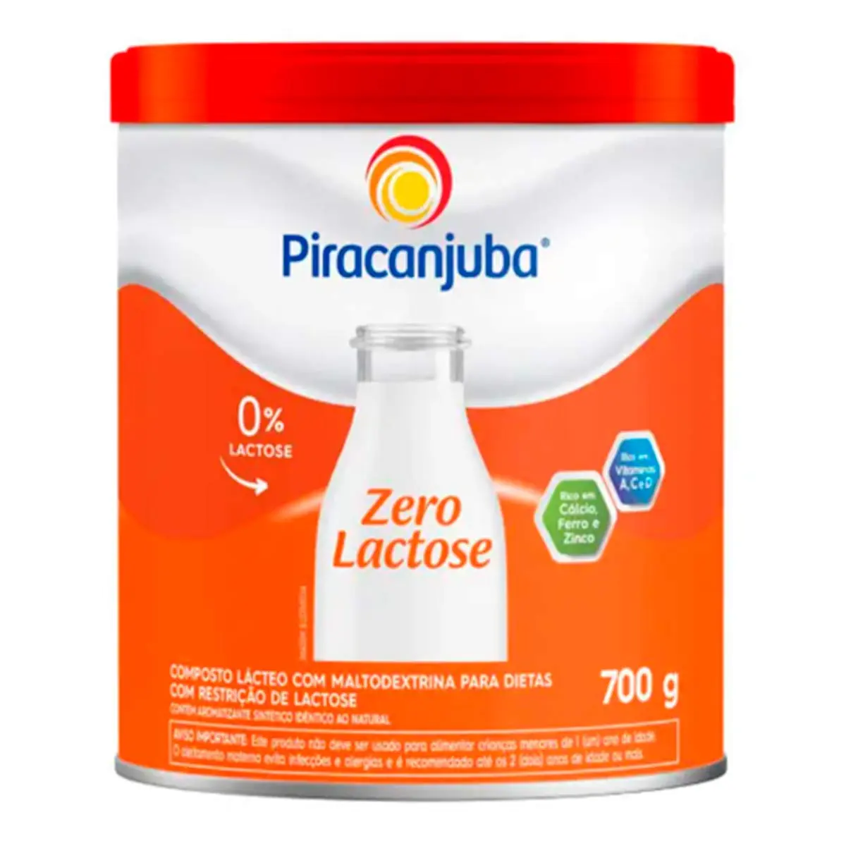 Composto Lácteo Zero Lactose Piracanjuba Lata 700g