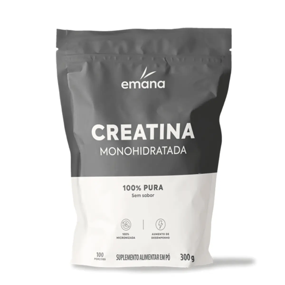 Creatina Sem Sabor Pó Emana Pouch 300g