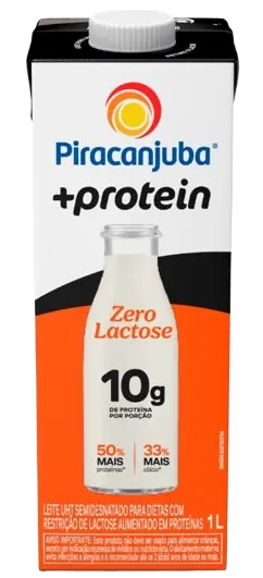Leite Piracanjuba Semi Zero Lac Aumen Prot 1lt