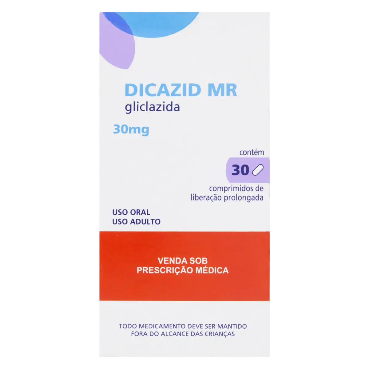 Dicazid Mr 30mg Pharlab Caixa 30 Comprimidos
