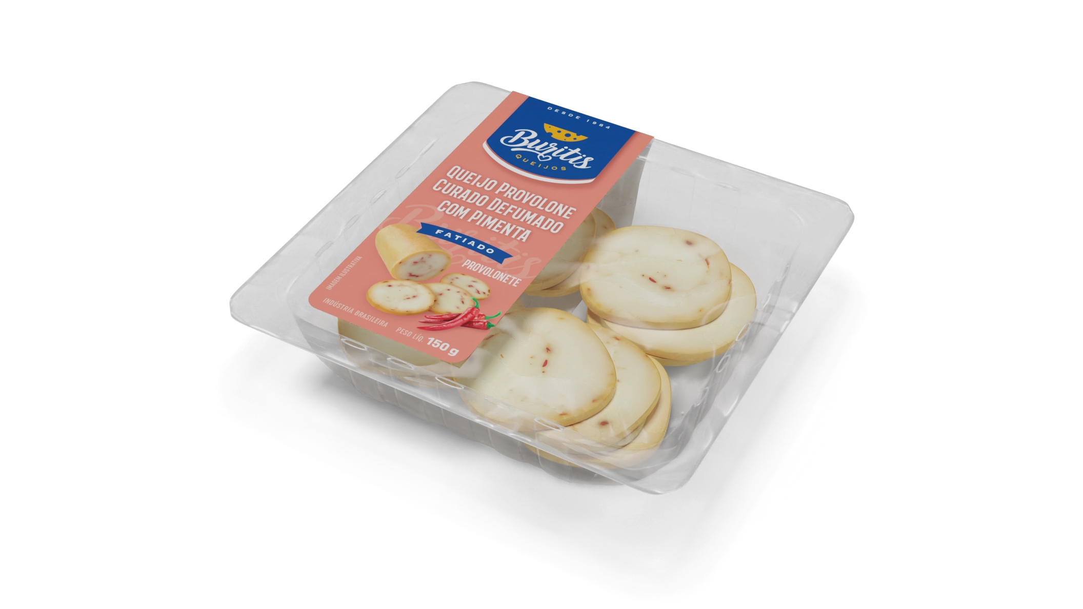 Queijo Provolone Salanete Pimenta Fatiado