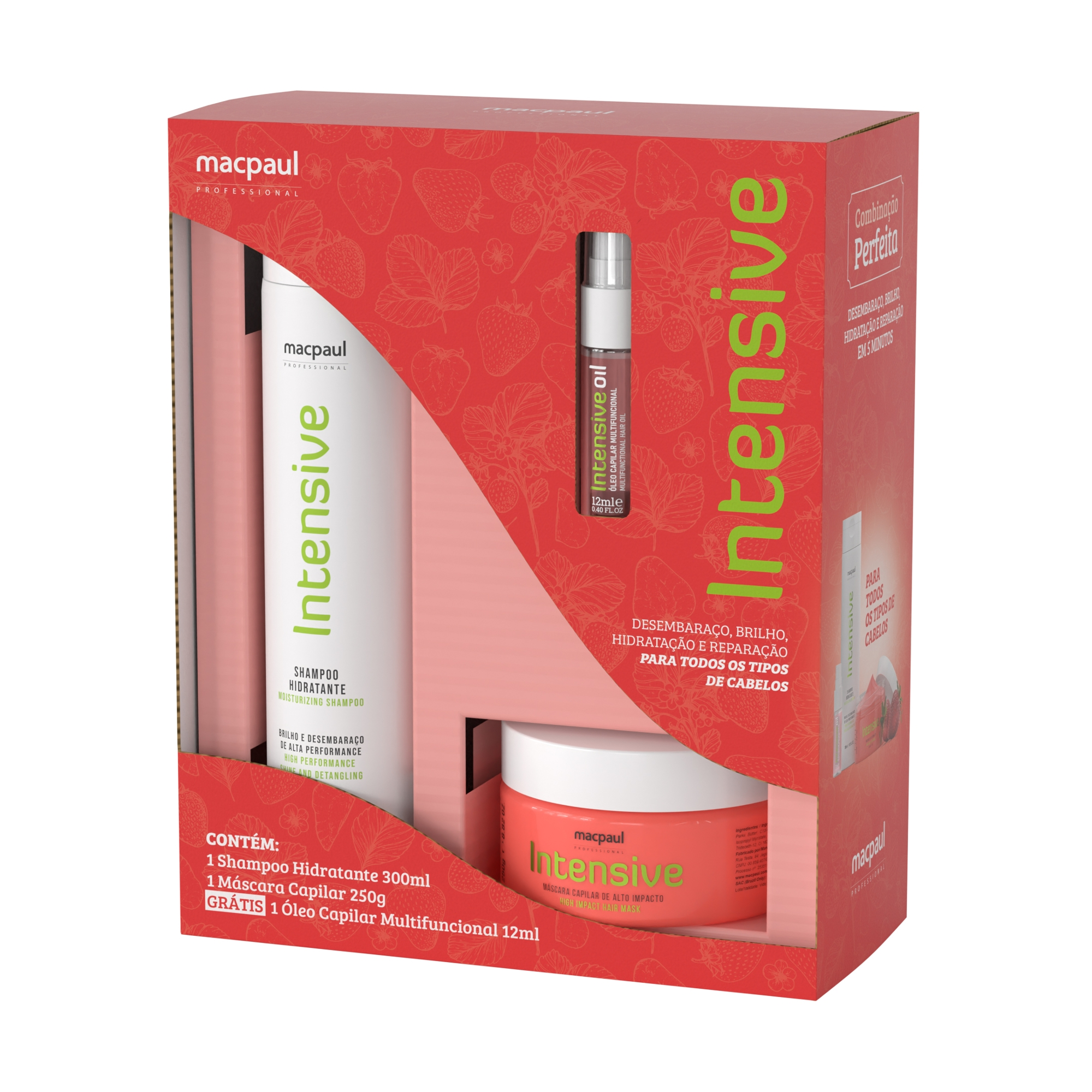 Kit Macpaul Sh 300ml Masc 250g Oleo Ntensive 12ml