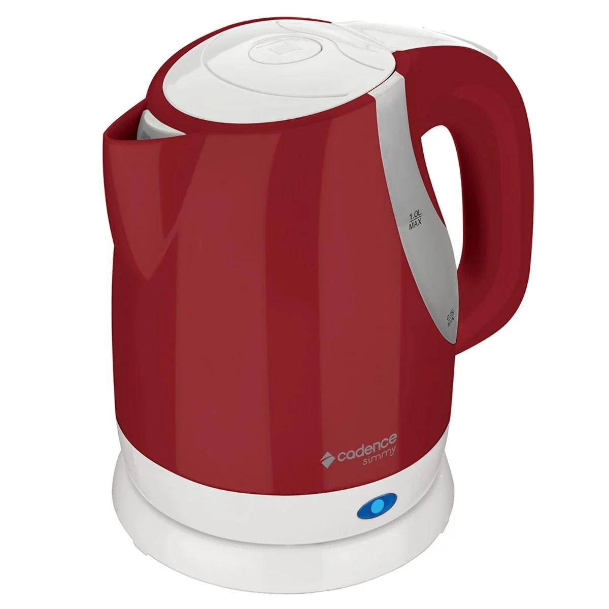 Chaleira Elétrica Cadence de Plástico 1L Simmy Colors CEL311 220V Vermelha