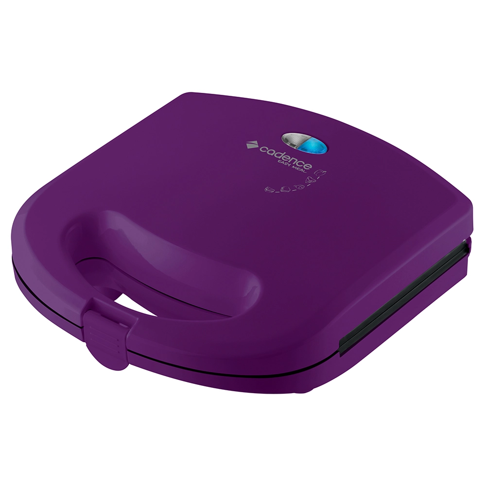 Mini Grill E Sanduicheira Elétrica Roxa Cadence Easy Meal Colors 220v