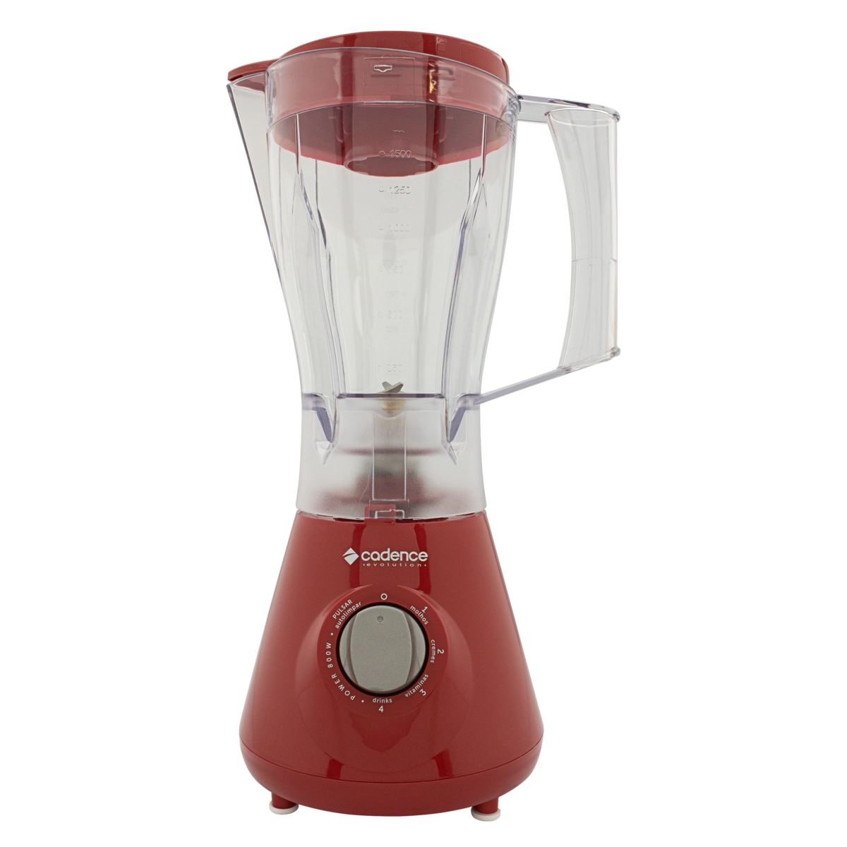 Liquidificador Doméstico Vermelho Cereja Liq351 2,2l 800w Cadence Colors Evolution 220v