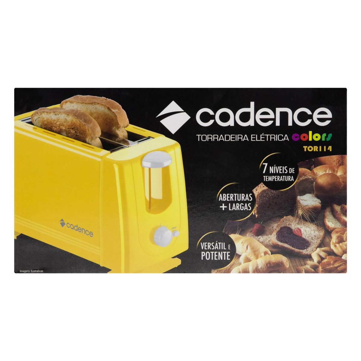 Torradeira Elétrica Amarela Tor114 750w Cadence Colors 220v