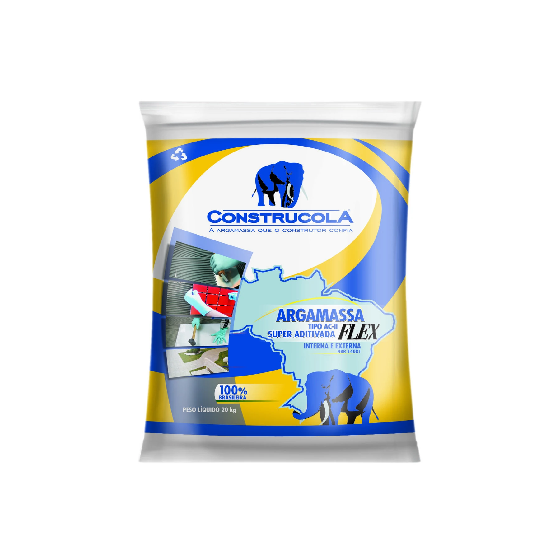 Argamassa ACII Interno e Externo 20kg Cinza Construcola