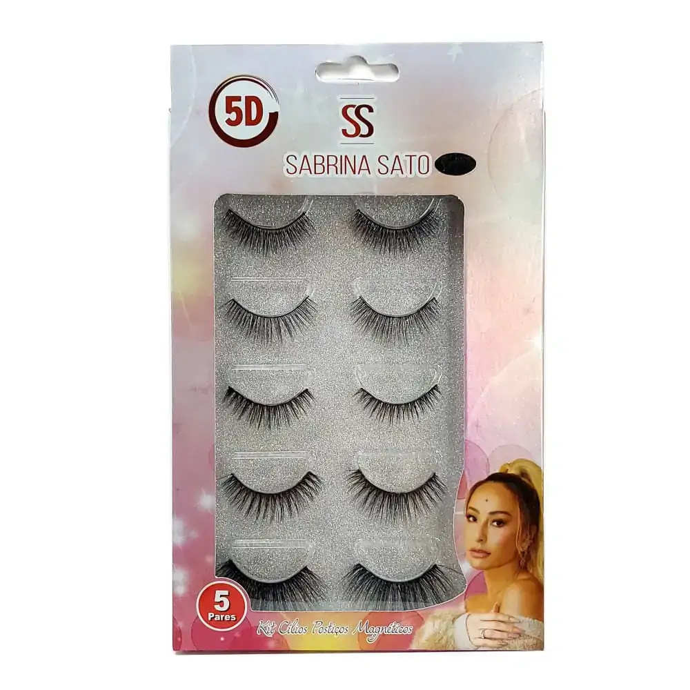 Cílios Postiços Magnéticos 5D Com 5 Pares - Sabrina Sato - SS-1230