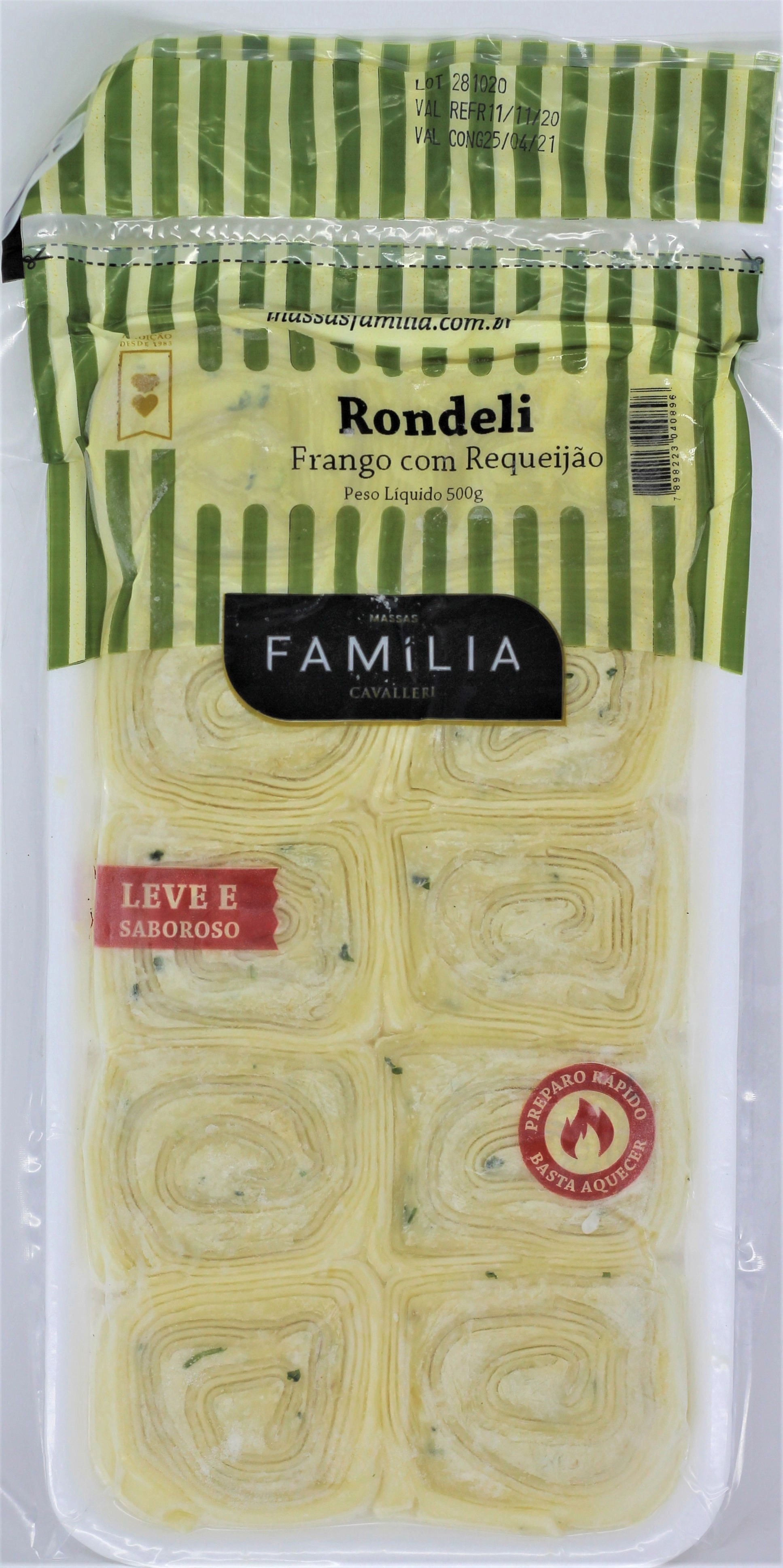 Rondeli Frango C/catupiry Familia 500g