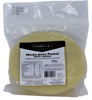 Massa Pastel Familia 500g Redondo