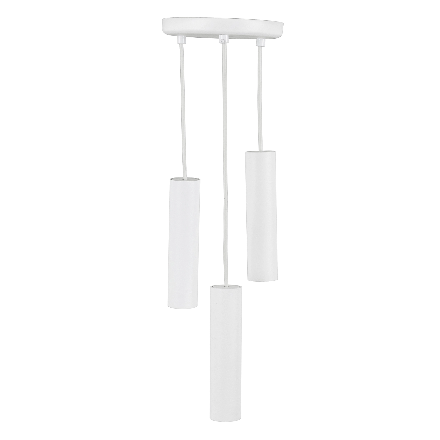 Pendente Tubo 3 Lâmpadas Metal Branco Mini Tube Auremar