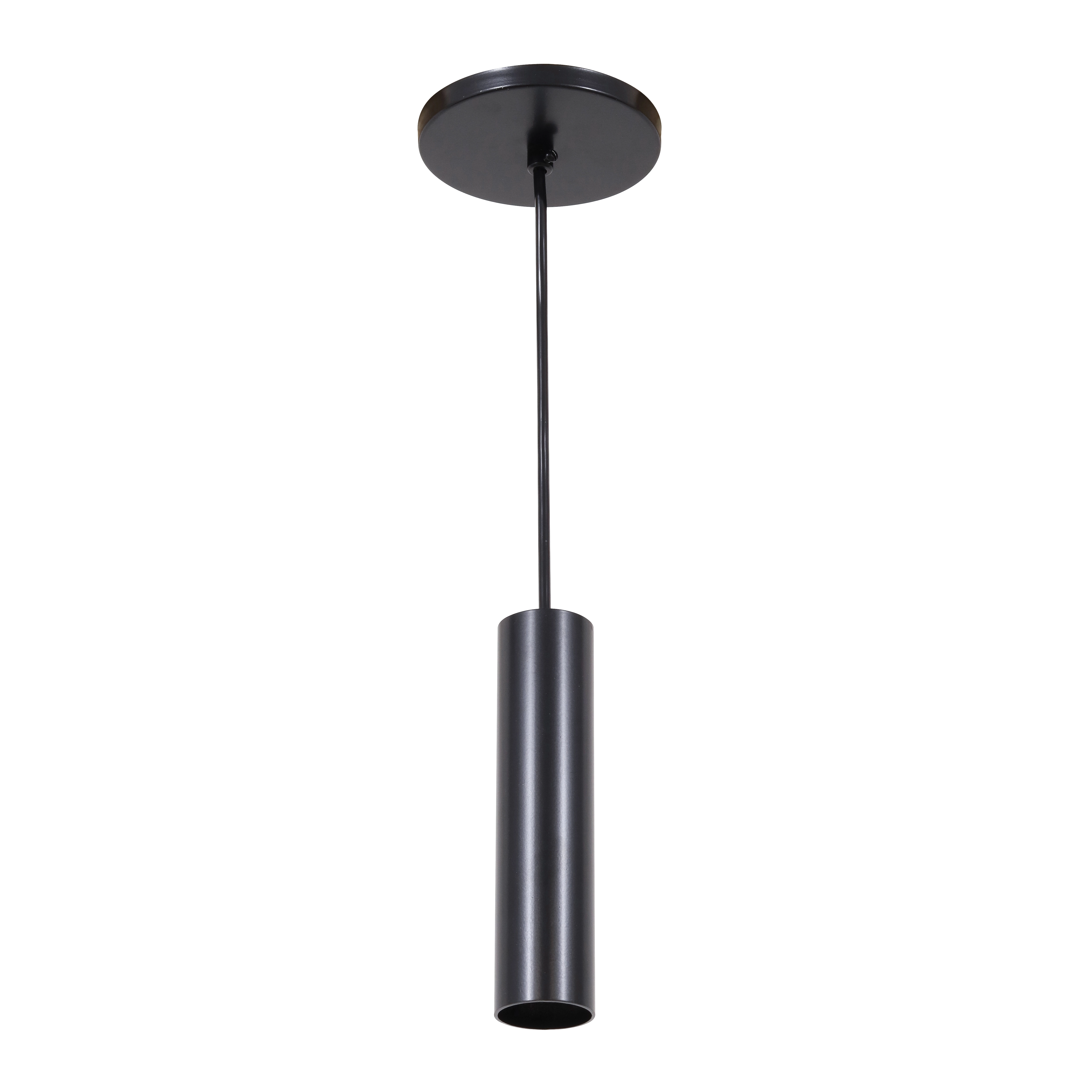 Pendente Tubo 1 Lâmpada Metal Preto Mini Tube Auremar