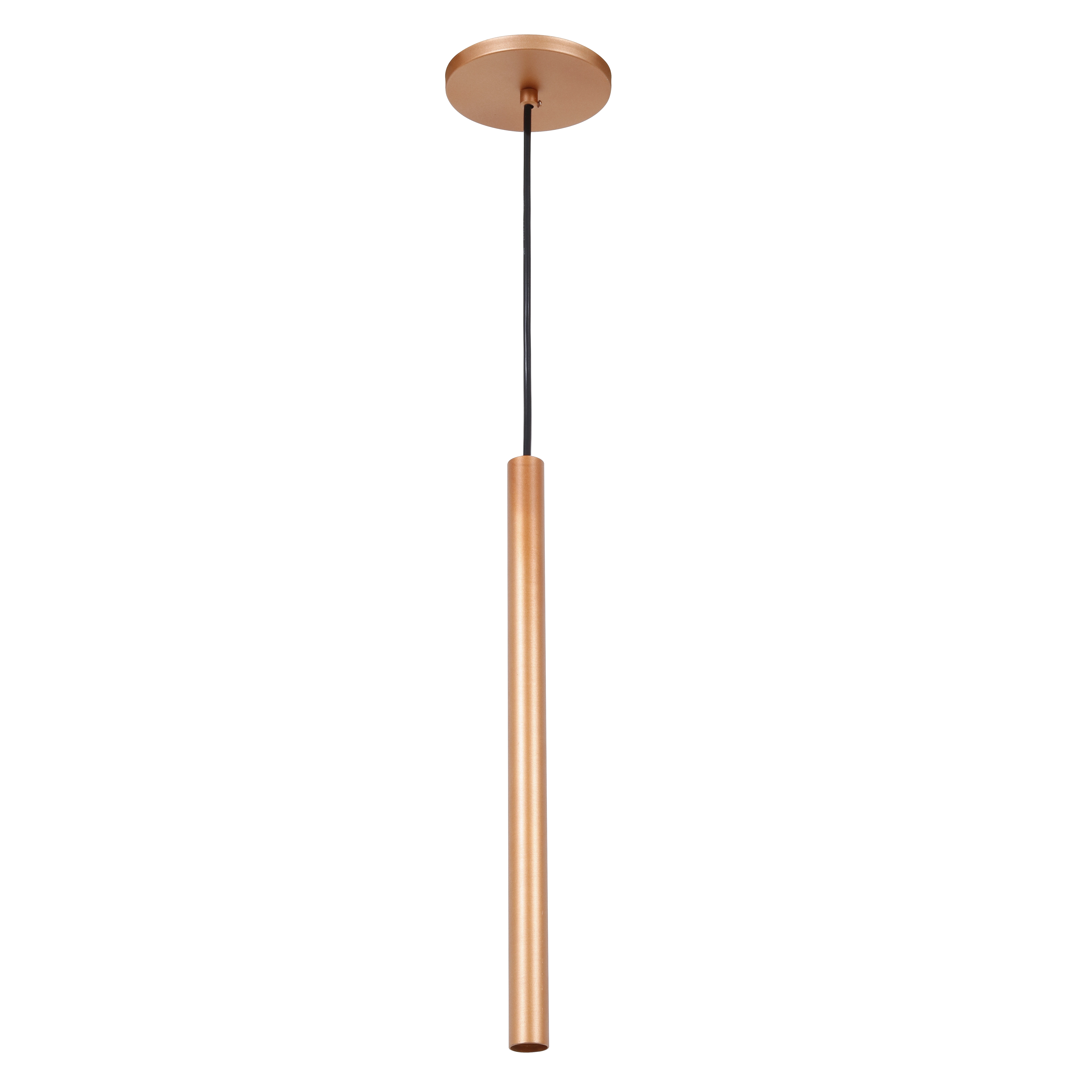 Pendente Tubo 1 Lâmpada Metal Cobre Tube Auremar