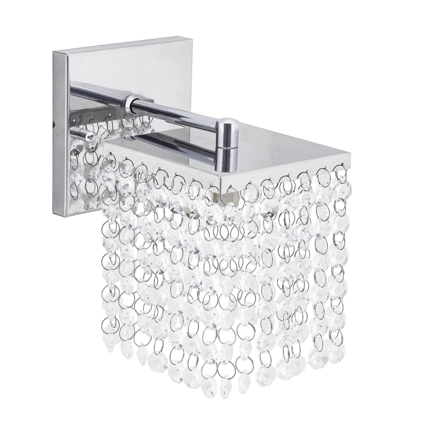Arandela de Parede Cristal Aço Inox e Cristal Cordoba Auremar