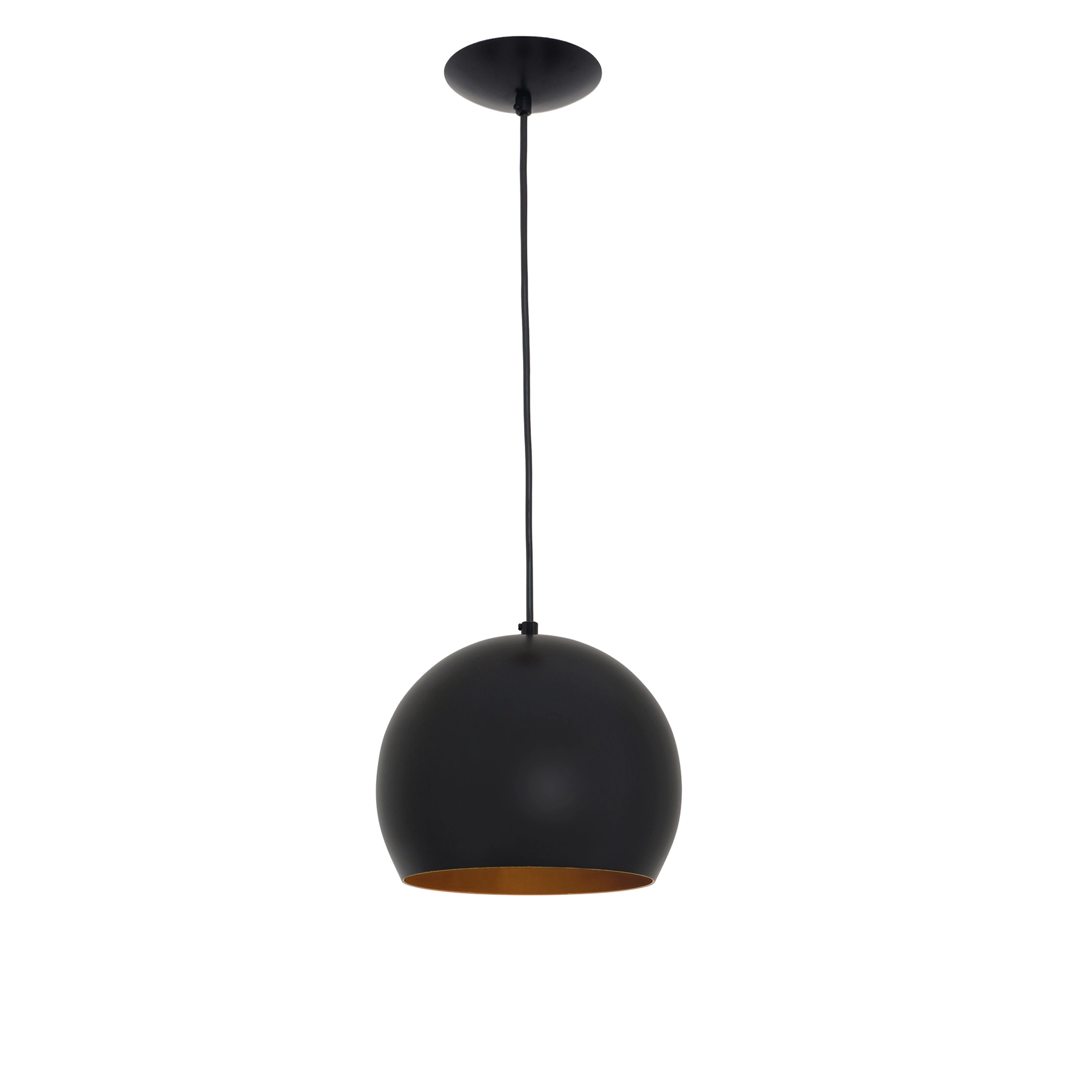 Pendente 1 Lâmpada Preto Metal Barcelona Auremar