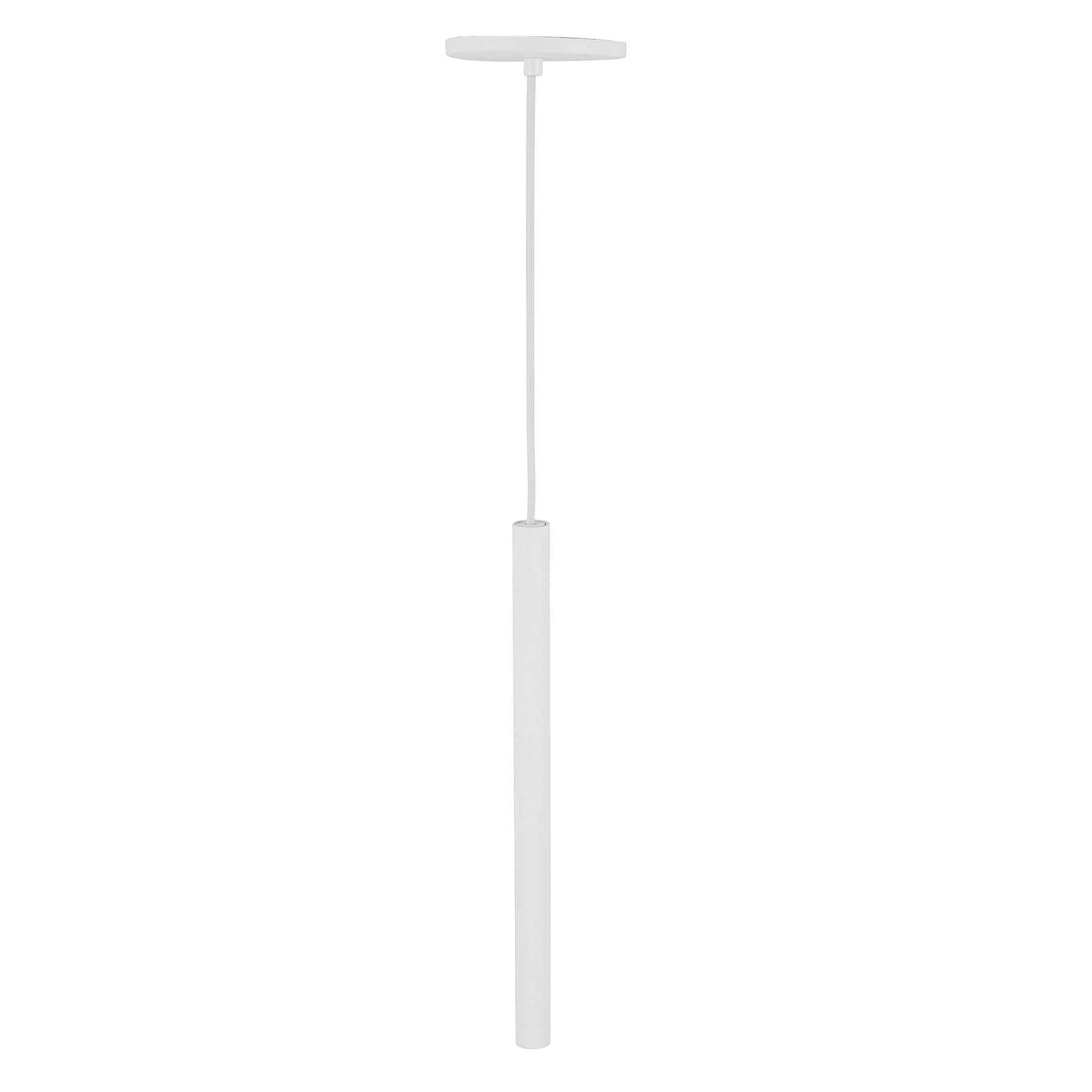 Pendente Tubo 1 Lâmpada Metal Branco Mini Tube Auremar